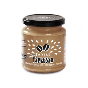 Sesame spread with espresso coffee